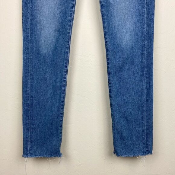 AG ‘The Stevie Ankle’ Frayed Hem Slim Straight Jeans - Picture 5 of 8